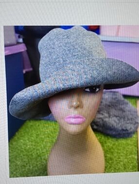betmar Heather Gray Wool Brim Hat for Women
